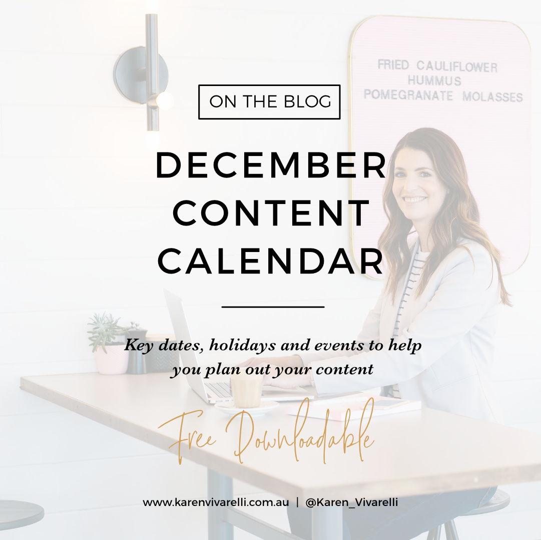 December content calendar