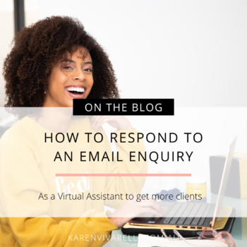 Email template for how to respond to an email enquiry