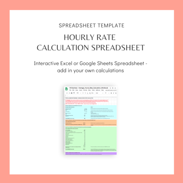Hourly Rate Calculation Spreadsheet
