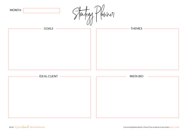 Strategy Planner Template