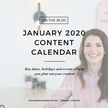 January social media content calendar