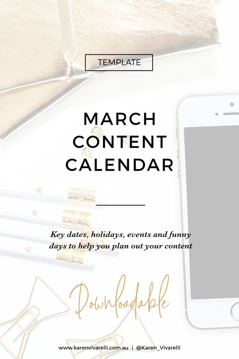 March Content Calendar Planner
